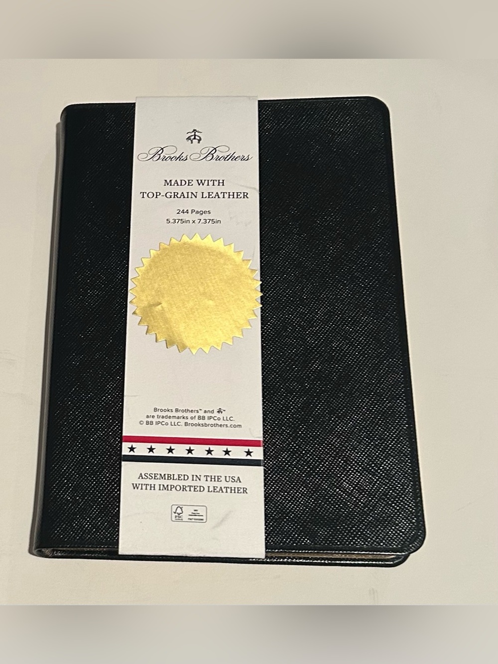 New Embossed Leather Brooks Brothers Crown Fleece Journal 244 Leather Pages USA